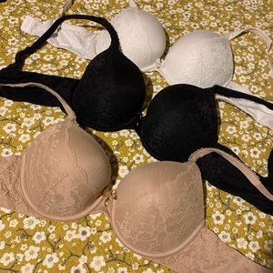 Body By Victoria’s Secret Bras White, Tan, & Black